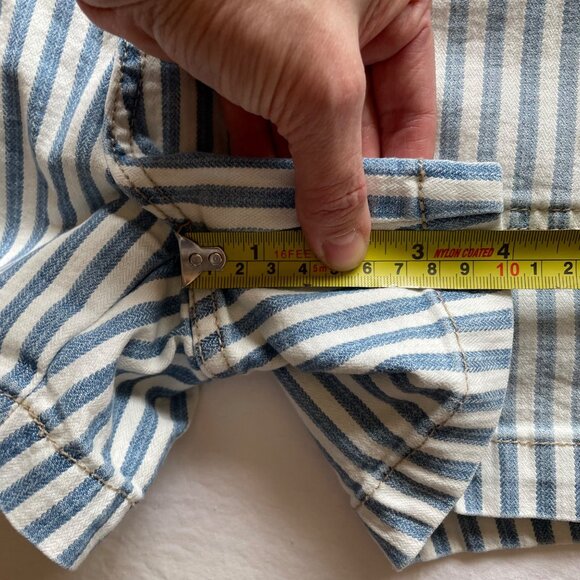 Ana A New Approach Womens Size 4 Blue & White Striped High-Waisted Shorts With B - Picture 9 of 9